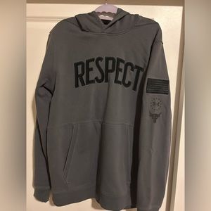 Under Armour Project Rock Respect Hoodie Sweatshirt Gray 1345581-012 Mens XL